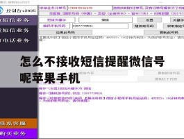 怎么不接收短信提醒微信号呢苹果手机的简单介绍