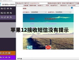 苹果12接收短信没有提示