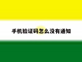 手机验证码怎么没有通知