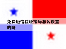 免费短信验证接码怎么设置的呀