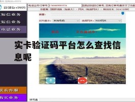 实卡验证码平台怎么查找信息呢