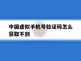 中国虚拟手机号验证码怎么获取不到