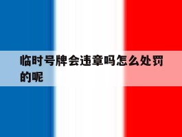 临时号牌会违章吗怎么处罚的呢
