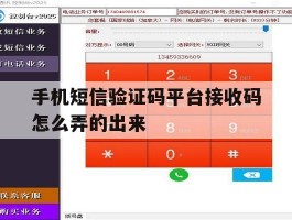 手机短信验证码平台接收码怎么弄的出来