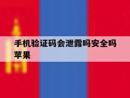 手机验证码会泄露吗安全吗苹果