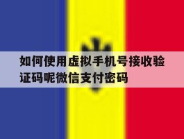 如何使用虚拟手机号接收验证码呢微信支付密码