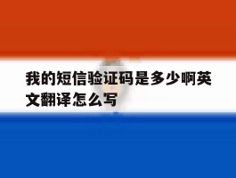 包含我的短信验证码是多少啊英文翻译怎么写的词条