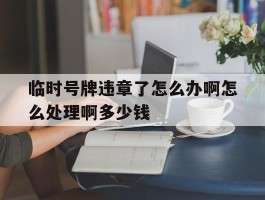临时号牌违章了怎么办啊怎么处理啊多少钱的简单介绍