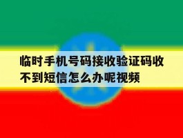 临时手机号码接收验证码收不到短信怎么办呢视频的简单介绍