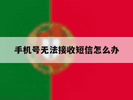 手机号无法接收短信怎么办