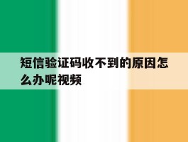 关于短信验证码收不到的原因怎么办呢视频的信息