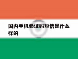 国内手机验证码短信是什么样的