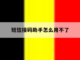 短信接码助手怎么用不了