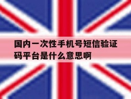 包含国内一次性手机号短信验证码平台是什么意思啊的词条