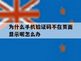 包含为什么手机验证码不在页面显示呢怎么办的词条