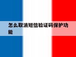 怎么取消短信验证码保护功能