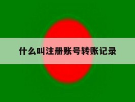 什么叫注册账号转账记录