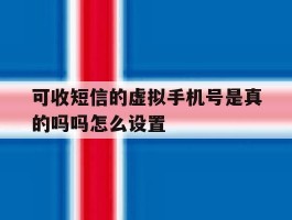 可收短信的虚拟手机号是真的吗吗怎么设置