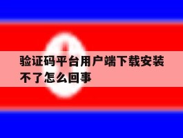验证码平台用户端下载安装不了怎么回事的简单介绍