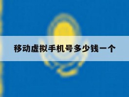 移动虚拟手机号多少钱一个