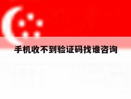 手机收不到验证码找谁咨询