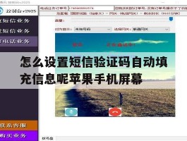 关于怎么设置短信验证码自动填充信息呢苹果手机屏幕的信息
