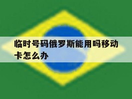临时号码俄罗斯能用吗移动卡怎么办