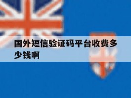 国外短信验证码平台收费多少钱啊