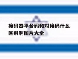 接码器平台码和对接码什么区别啊图片大全的简单介绍
