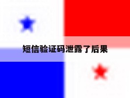 短信验证码泄露了后果