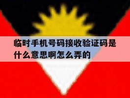 关于临时手机号码接收验证码是什么意思啊怎么弄的的信息