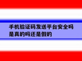 手机验证码发送平台安全吗是真的吗还是假的