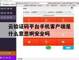 关于云验证码平台手机客户端是什么意思啊安全吗的信息