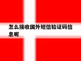 怎么接收国外短信验证码信息呢