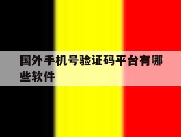 国外手机号验证码平台有哪些软件