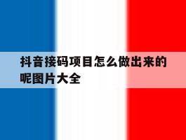 抖音接码项目怎么做出来的呢图片大全