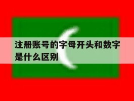 注册账号的字母开头和数字是什么区别