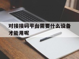 对接接码平台需要什么设备才能用呢
