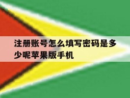 注册账号怎么填写密码是多少呢苹果版手机的简单介绍
