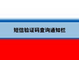 短信验证码查询通知栏