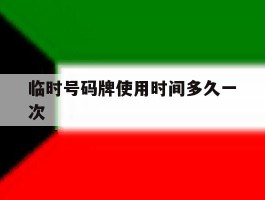 临时号码牌使用时间多久一次