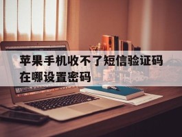苹果手机收不了短信验证码在哪设置密码