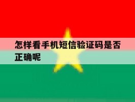 怎样看手机短信验证码是否正确呢