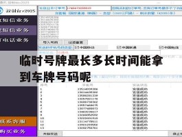 临时号牌最长多长时间能拿到车牌号码呢的简单介绍