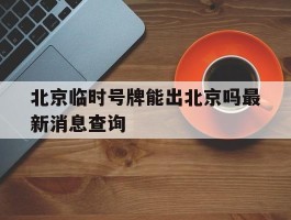 北京临时号牌能出北京吗最新消息查询