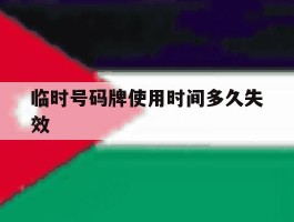 临时号码牌使用时间多久失效