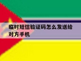 临时短信验证码怎么发送给对方手机
