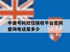 中国号码短信接收平台官网查询电话是多少