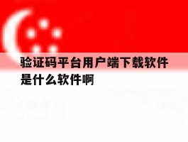 包含验证码平台用户端下载软件是什么软件啊的词条