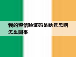我的短信验证码是啥意思啊怎么回事